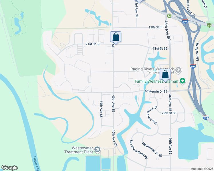 map of restaurants, bars, coffee shops, grocery stores, and more near 4000 McKenzie Drive Southeast in Mandan