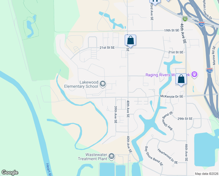 map of restaurants, bars, coffee shops, grocery stores, and more near 4020 McKenzie Drive Southeast in Mandan