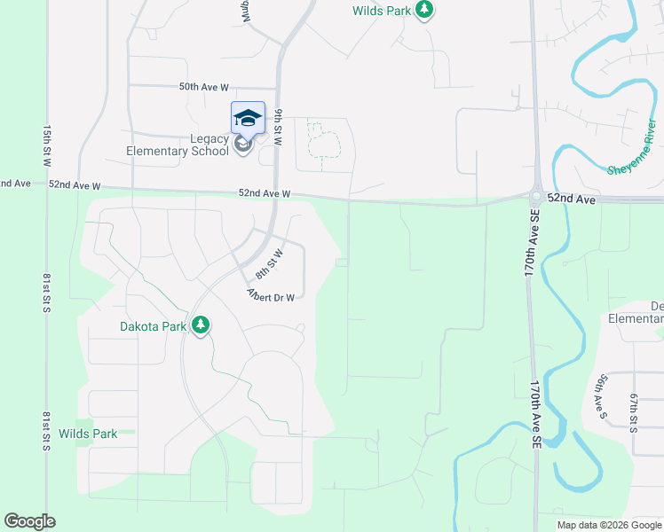 map of restaurants, bars, coffee shops, grocery stores, and more near 5403 West Ponderosa Drive in Horace