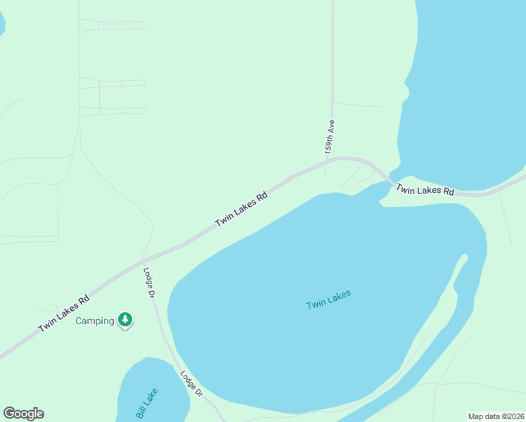 map of restaurants, bars, coffee shops, grocery stores, and more near 38992 Twin Lakes Road in Menahga