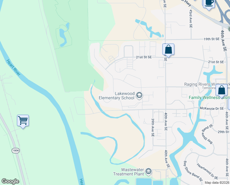 map of restaurants, bars, coffee shops, grocery stores, and more near 2510-2621 34th Avenue Southeast in Mandan