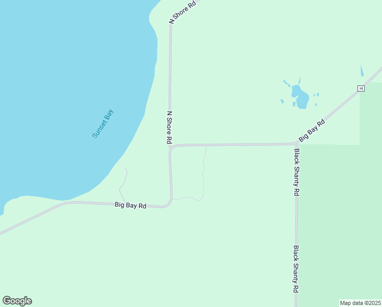 map of restaurants, bars, coffee shops, grocery stores, and more near 1459 Big Bay Road in La Pointe
