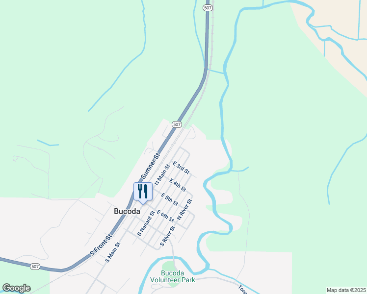 map of restaurants, bars, coffee shops, grocery stores, and more near 502 East 2nd Street in Tenino