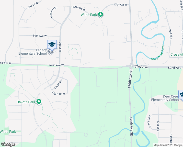 map of restaurants, bars, coffee shops, grocery stores, and more near 5209 73rd Street South in Horace