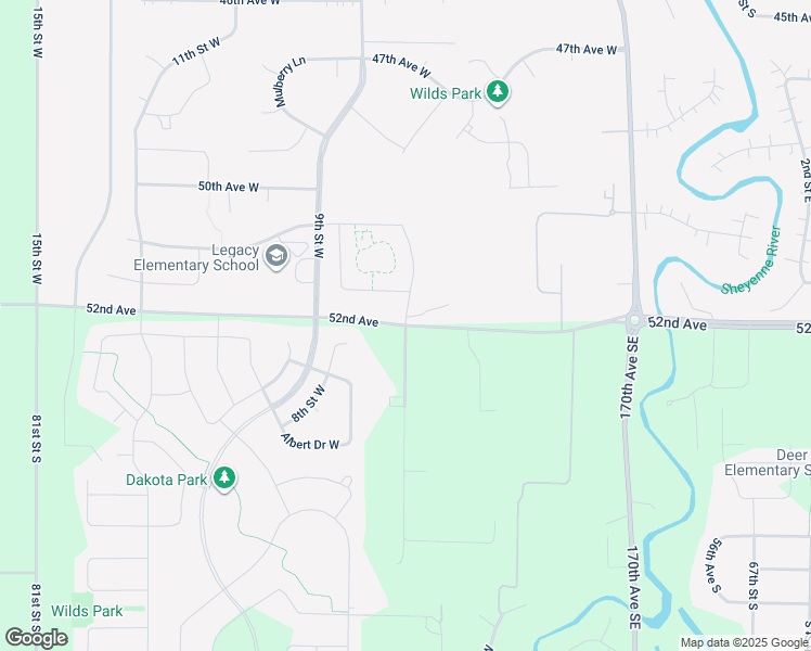 map of restaurants, bars, coffee shops, grocery stores, and more near 7801 52nd Avenue in West Fargo
