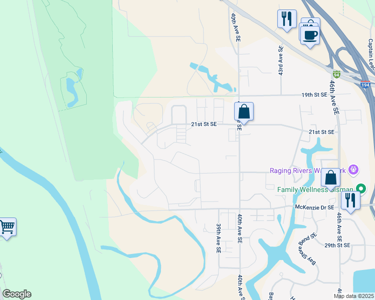 map of restaurants, bars, coffee shops, grocery stores, and more near 3500 21st Street Southeast in Mandan