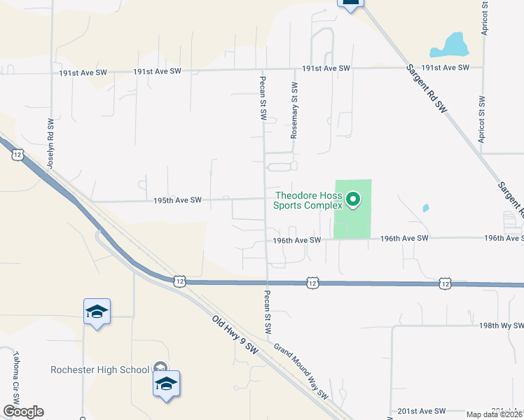 map of restaurants, bars, coffee shops, grocery stores, and more near 7321 195th Avenue Southwest in Rochester