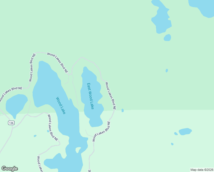 map of restaurants, bars, coffee shops, grocery stores, and more near 5323 Wood Lakes Boulevard Northeast in Outing