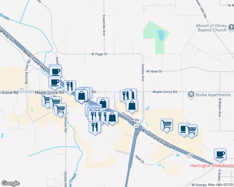 map of restaurants, bars, coffee shops, grocery stores, and more near 1408 Cottonwood Avenue in Duluth