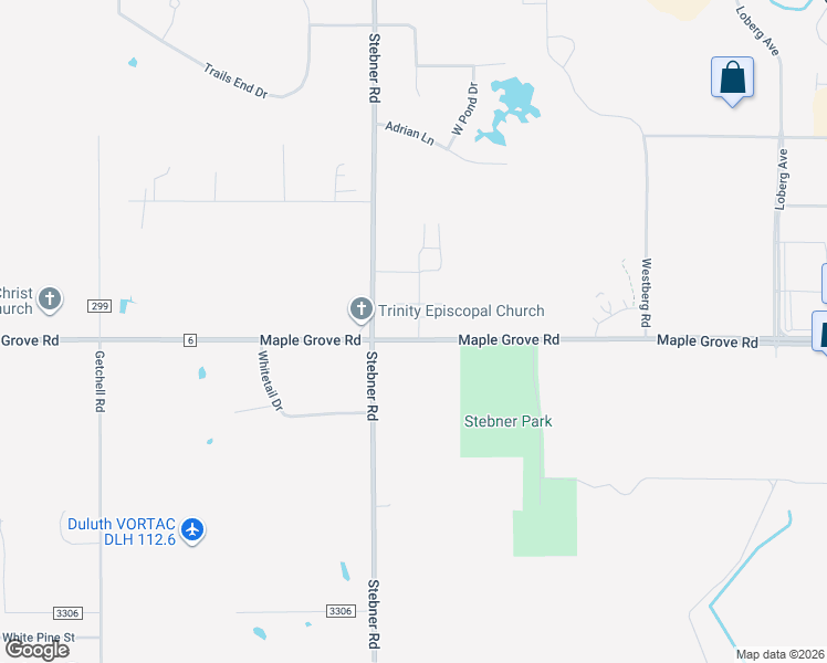 map of restaurants, bars, coffee shops, grocery stores, and more near 4106 Meadow Parkway in Hermantown