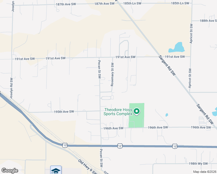 map of restaurants, bars, coffee shops, grocery stores, and more near 19215 Rosemary Street Southwest in Rochester