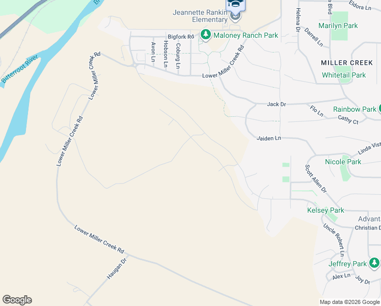 map of restaurants, bars, coffee shops, grocery stores, and more near 109 Foss Court East in Missoula