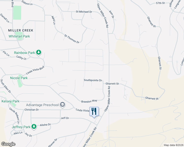 map of restaurants, bars, coffee shops, grocery stores, and more near 2761 Meriwether Street in Missoula