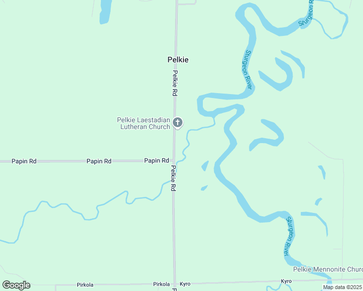 map of restaurants, bars, coffee shops, grocery stores, and more near Pelkie Road in Pelkie