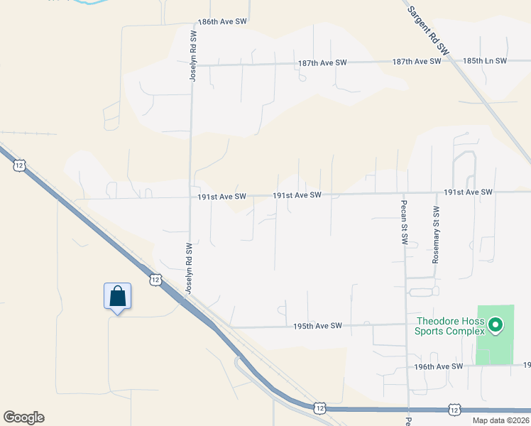 map of restaurants, bars, coffee shops, grocery stores, and more near 19115 Old Ranch Lane Southwest in Rochester