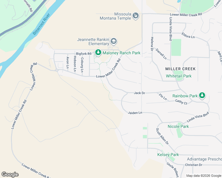 map of restaurants, bars, coffee shops, grocery stores, and more near 3675 Jack Drive in Missoula
