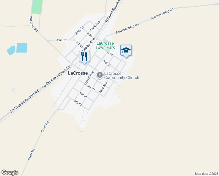 map of restaurants, bars, coffee shops, grocery stores, and more near 111 Hill Avenue in LaCrosse