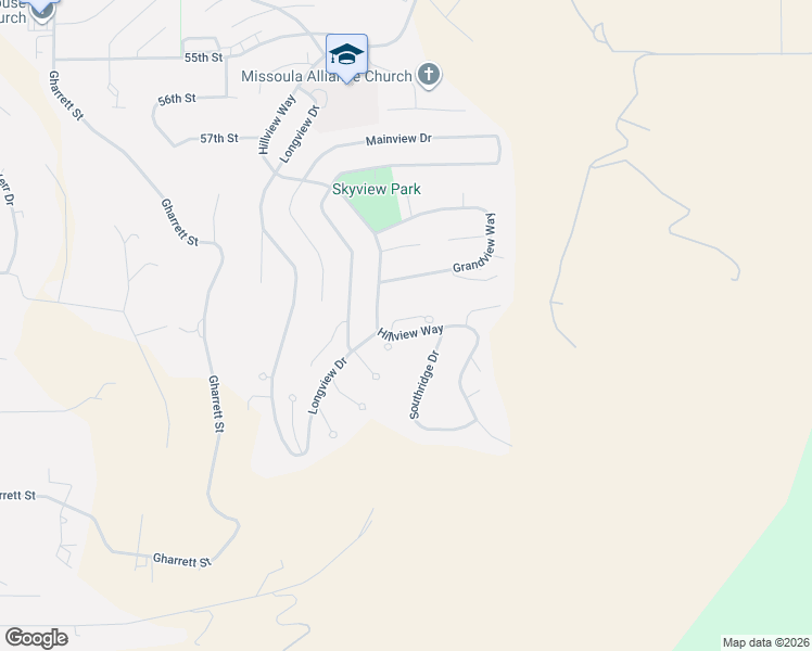 map of restaurants, bars, coffee shops, grocery stores, and more near Willowridge Place in Missoula