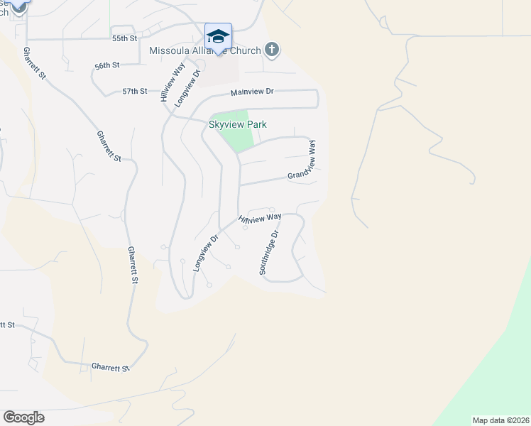 map of restaurants, bars, coffee shops, grocery stores, and more near 115 Willow Ridge Court in Missoula