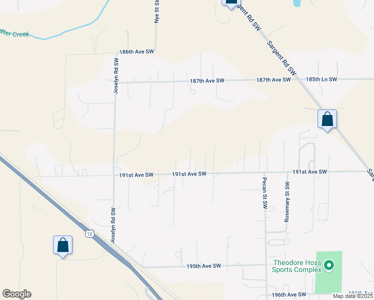 map of restaurants, bars, coffee shops, grocery stores, and more near 7630 191st Avenue Southwest in Rochester