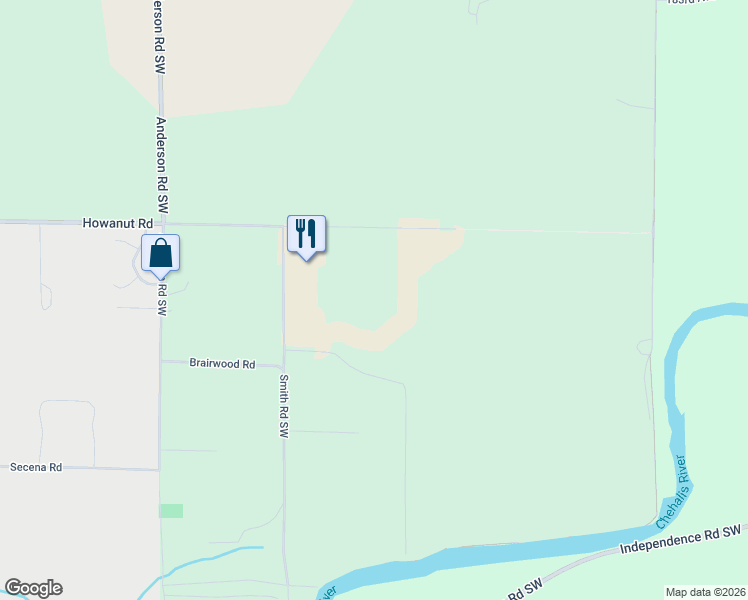 map of restaurants, bars, coffee shops, grocery stores, and more near 13036 188th Avenue Southwest in Oakville
