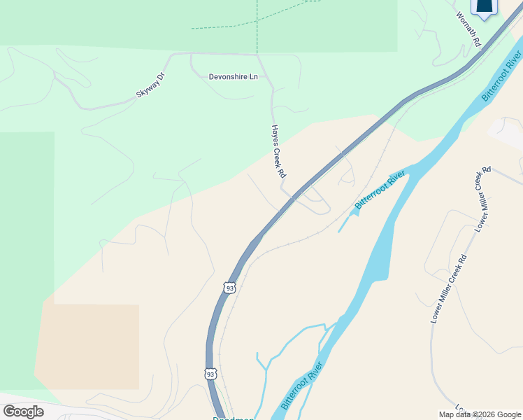 map of restaurants, bars, coffee shops, grocery stores, and more near 7001 Bitterroot Road in Missoula