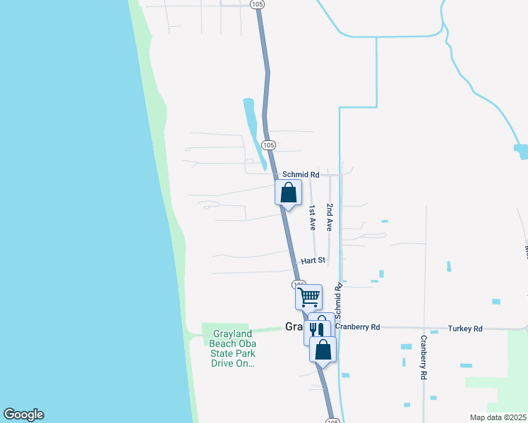 map of restaurants, bars, coffee shops, grocery stores, and more near 818 Jado Lane in Grayland