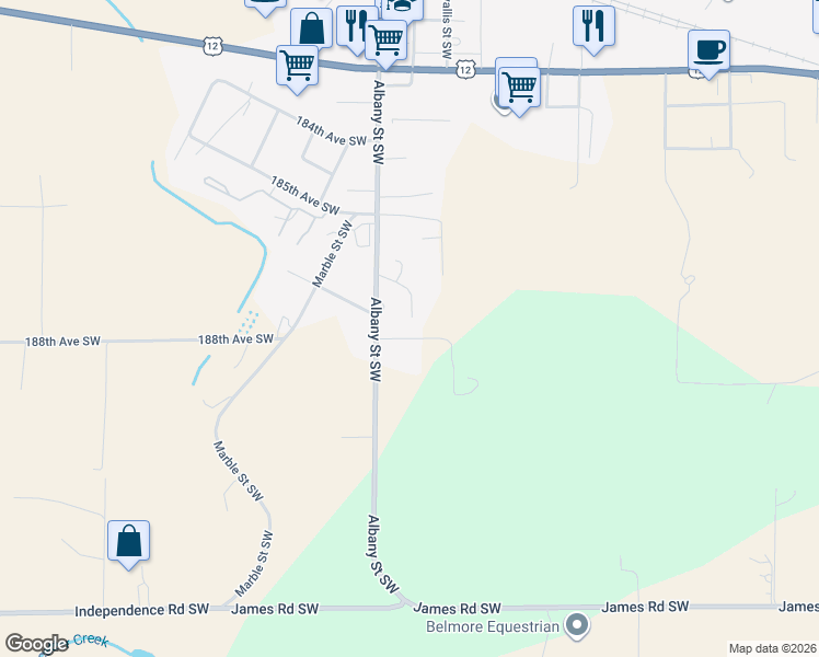 map of restaurants, bars, coffee shops, grocery stores, and more near 10117 Meadowside Lane Southwest in Rochester