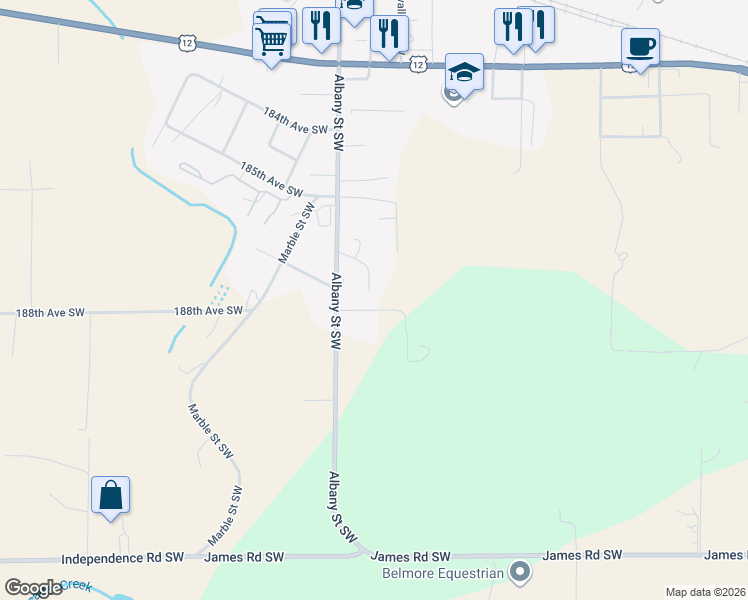 map of restaurants, bars, coffee shops, grocery stores, and more near 10117 Meadowside Lane Southwest in Rochester