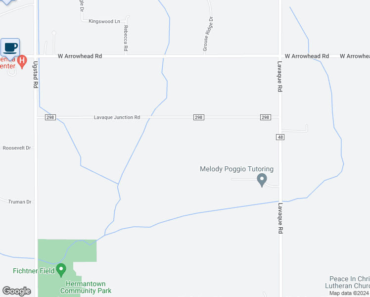 map of restaurants, bars, coffee shops, grocery stores, and more near 5180 Lavaque Junction Road in Hermantown