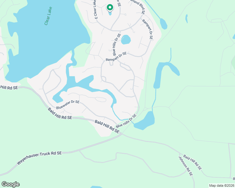 map of restaurants, bars, coffee shops, grocery stores, and more near 18805 Rampart Drive Southeast in Yelm