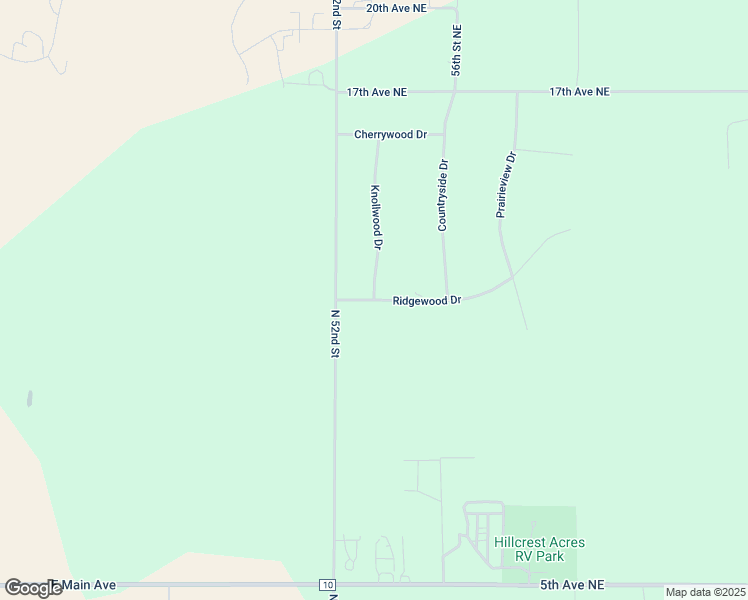 map of restaurants, bars, coffee shops, grocery stores, and more near 1300 Knollwood Drive in Bismarck