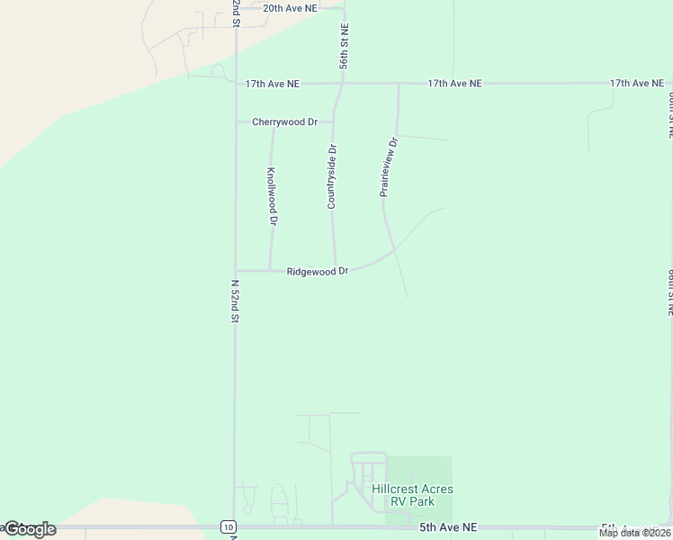 map of restaurants, bars, coffee shops, grocery stores, and more near 1244 Countryside Drive in Bismarck