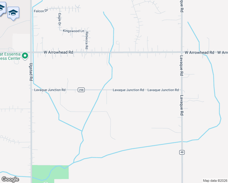 map of restaurants, bars, coffee shops, grocery stores, and more near 5182 Lavaque Junction Road in Hermantown