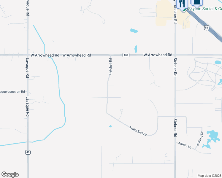 map of restaurants, bars, coffee shops, grocery stores, and more near 4240 Getchell Road in Hermantown