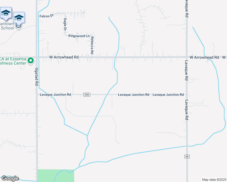map of restaurants, bars, coffee shops, grocery stores, and more near 4392 Grouse Ridge Drive in Hermantown