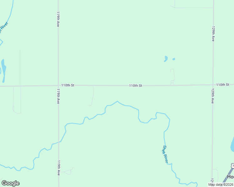 map of restaurants, bars, coffee shops, grocery stores, and more near 11901-12265 110th Street in Menahga