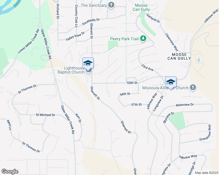map of restaurants, bars, coffee shops, grocery stores, and more near 5602 Bridger Court in Missoula