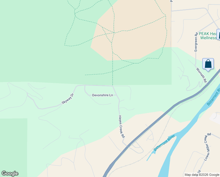 map of restaurants, bars, coffee shops, grocery stores, and more near 5465 Skyway Drive in Missoula