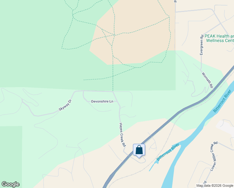 map of restaurants, bars, coffee shops, grocery stores, and more near 5465 Skyway Dr in Missoula