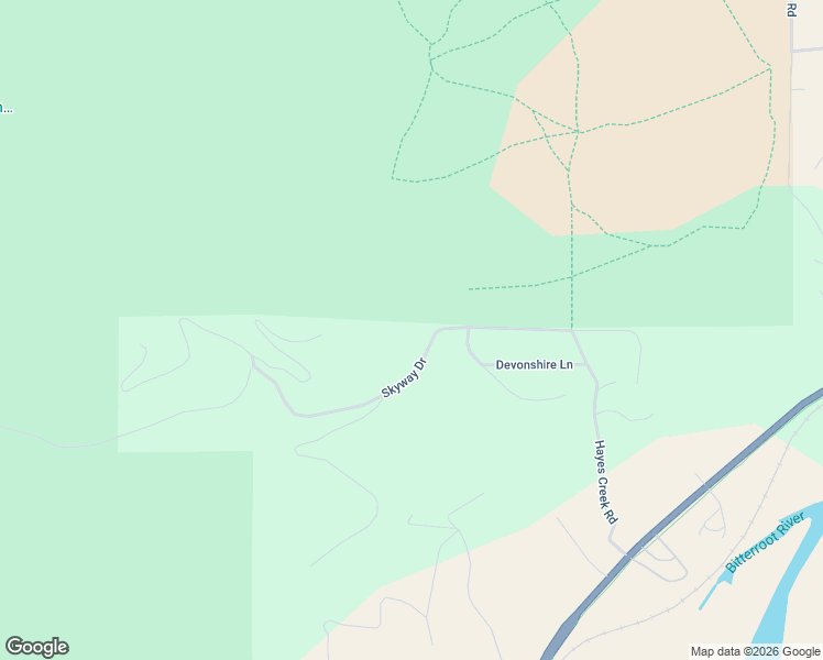 map of restaurants, bars, coffee shops, grocery stores, and more near 5395 Hayes Creek Road in Missoula