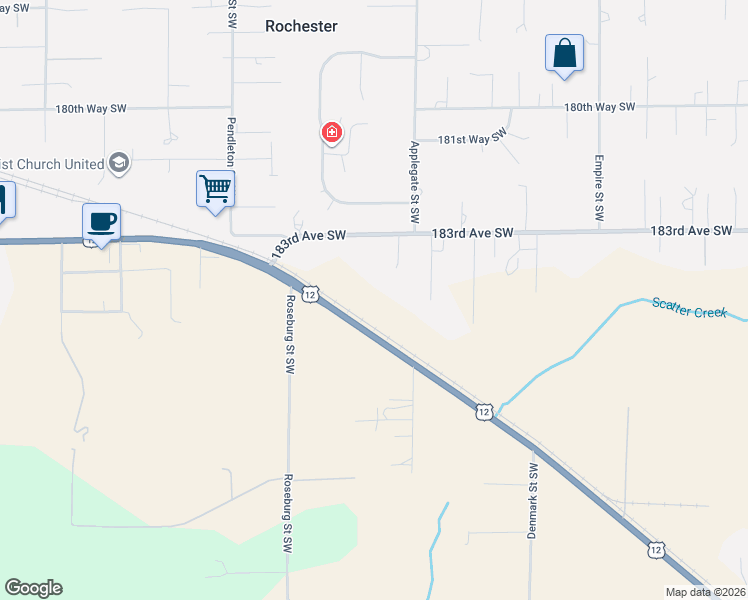 map of restaurants, bars, coffee shops, grocery stores, and more near 8941 183rd Avenue Southwest in Rochester