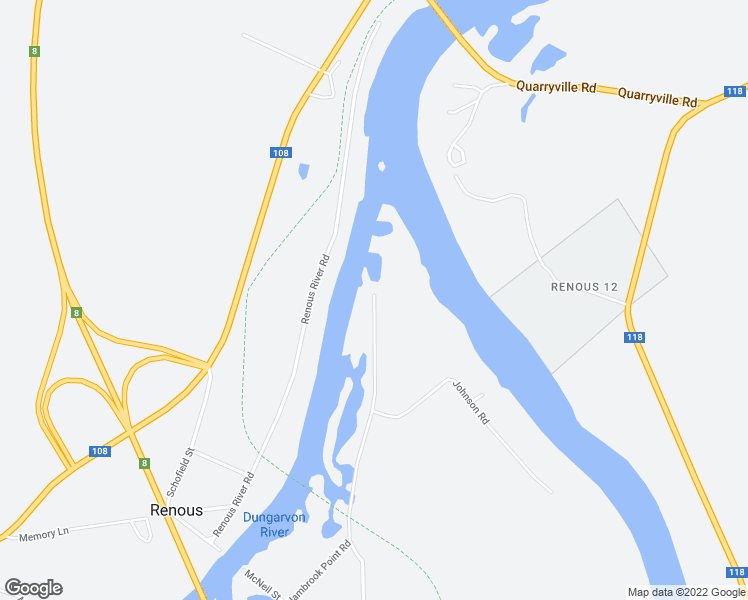 map of restaurants, bars, coffee shops, grocery stores, and more near 95 Hambrook Point Road in Renous