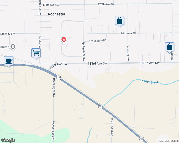 map of restaurants, bars, coffee shops, grocery stores, and more near 18342 Kohse Lane Southwest in Rochester
