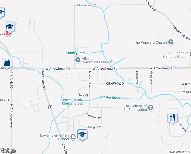 map of restaurants, bars, coffee shops, grocery stores, and more near 2356 Apple Ridge Drive in Duluth