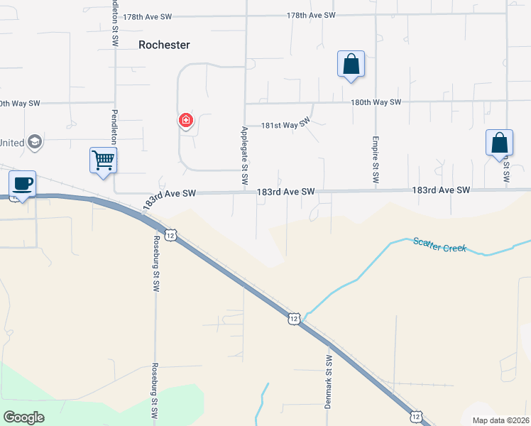 map of restaurants, bars, coffee shops, grocery stores, and more near 18342 Kohse Lane Southwest in Rochester