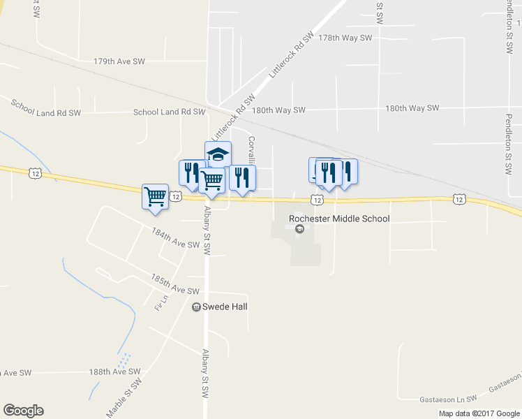 map of restaurants, bars, coffee shops, grocery stores, and more near 10039 U.S. 12 in Rochester