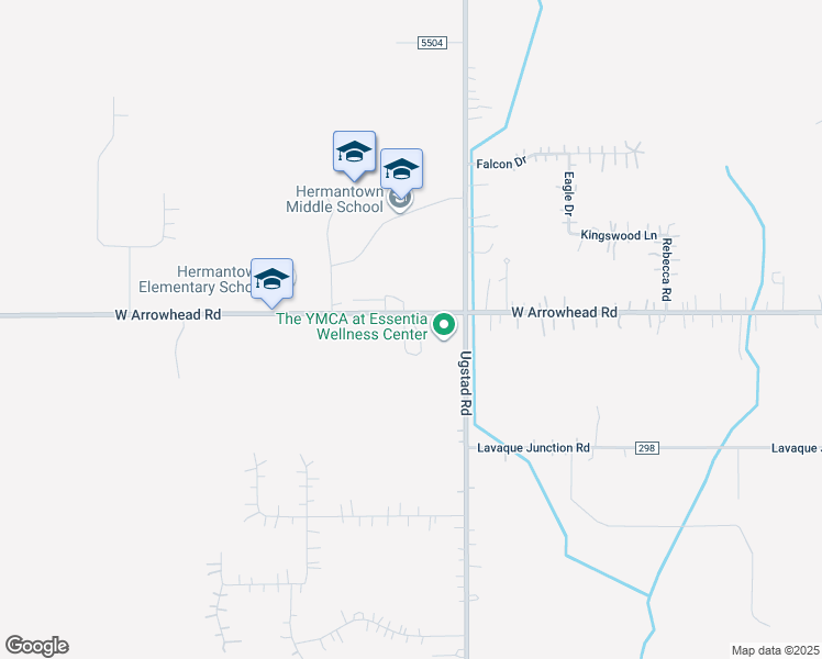 map of restaurants, bars, coffee shops, grocery stores, and more near 4289 Ugstad Road in Hermantown