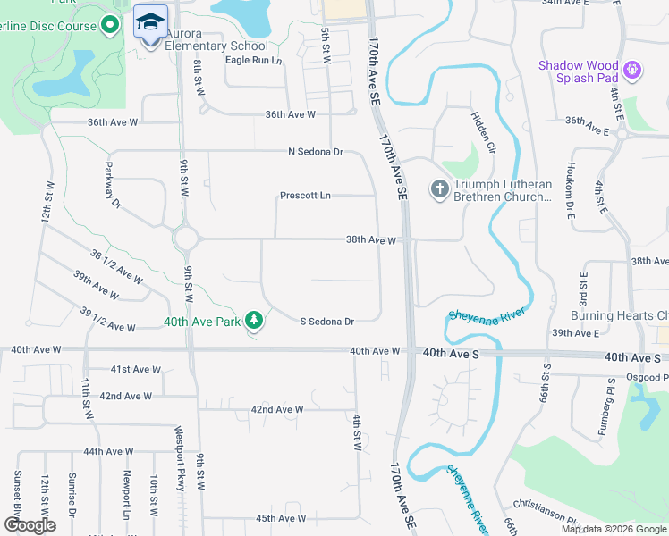 map of restaurants, bars, coffee shops, grocery stores, and more near 503 Prescott Place in West Fargo