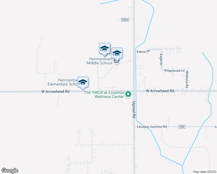 map of restaurants, bars, coffee shops, grocery stores, and more near 4289 Ugstad Road in Hermantown